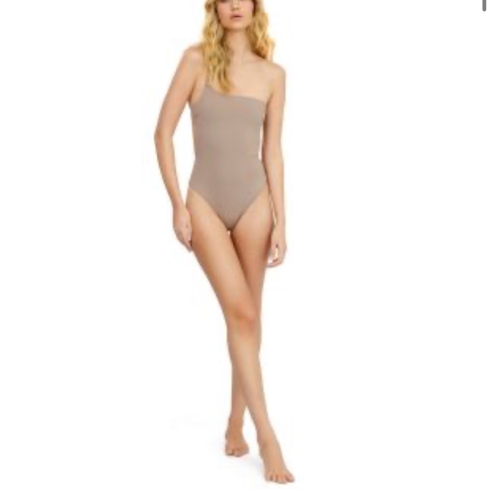 KIBYS Swim Roxy One Piece Bathing Suit Large NWT $130 Taupe Summer Soul